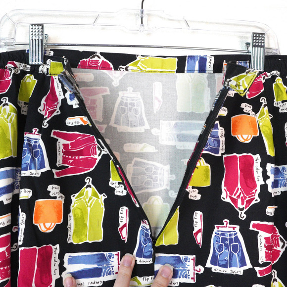 NWT Deadstock Novelty Fashion Print Valerie Stevens‎ A-Line Skirt Size 3X - Picture 4 of 11